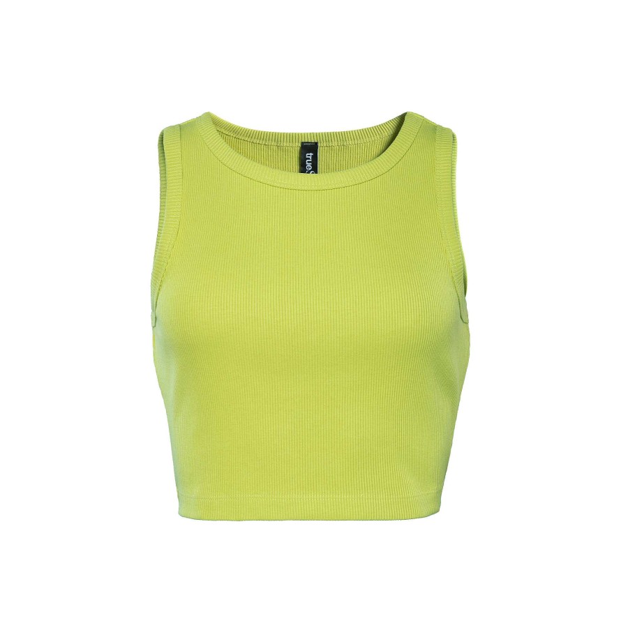 New Waargebeurd Verhaal Demi | Geribbelde Crop-Top Overhemden En Tops