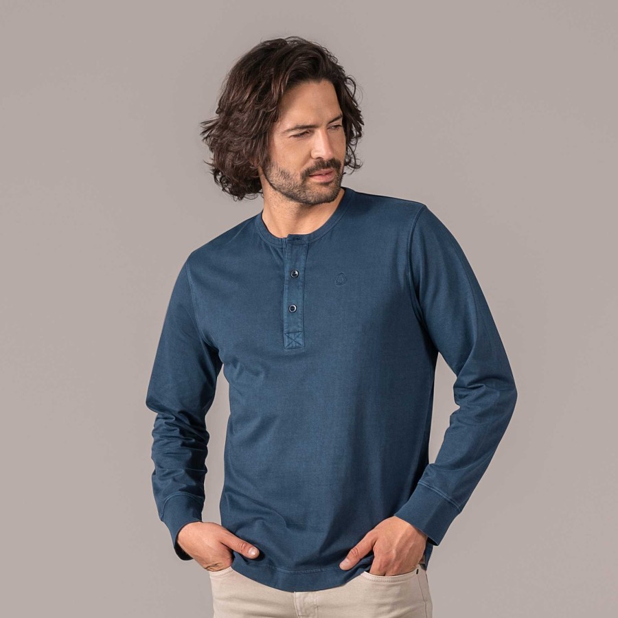 Clearance Paolo | Henley-Shirt Gebreide Kleding En Sweatshirts